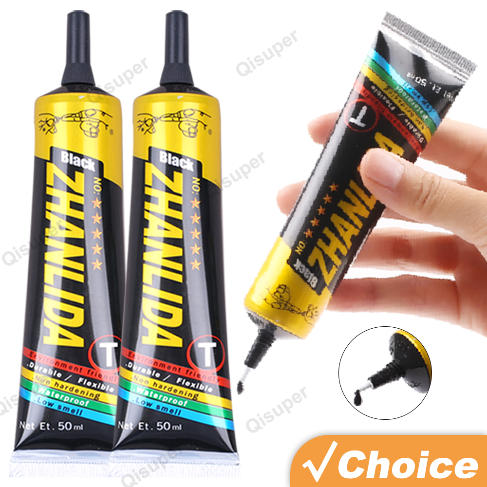 Waterproof Black Glue Phone Contact Epoxy Resin Adhesive Textile Leather Crystals Clothes Plastic Sealant T9000 15ml 50ml 110ml