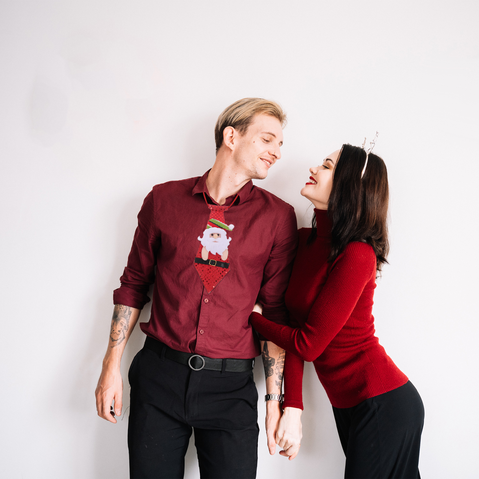 2pcs Decoration Christmas Tree Hanging Kids Necktie Boy Clothing Soft Material Holiday Parties Christmas Gifts