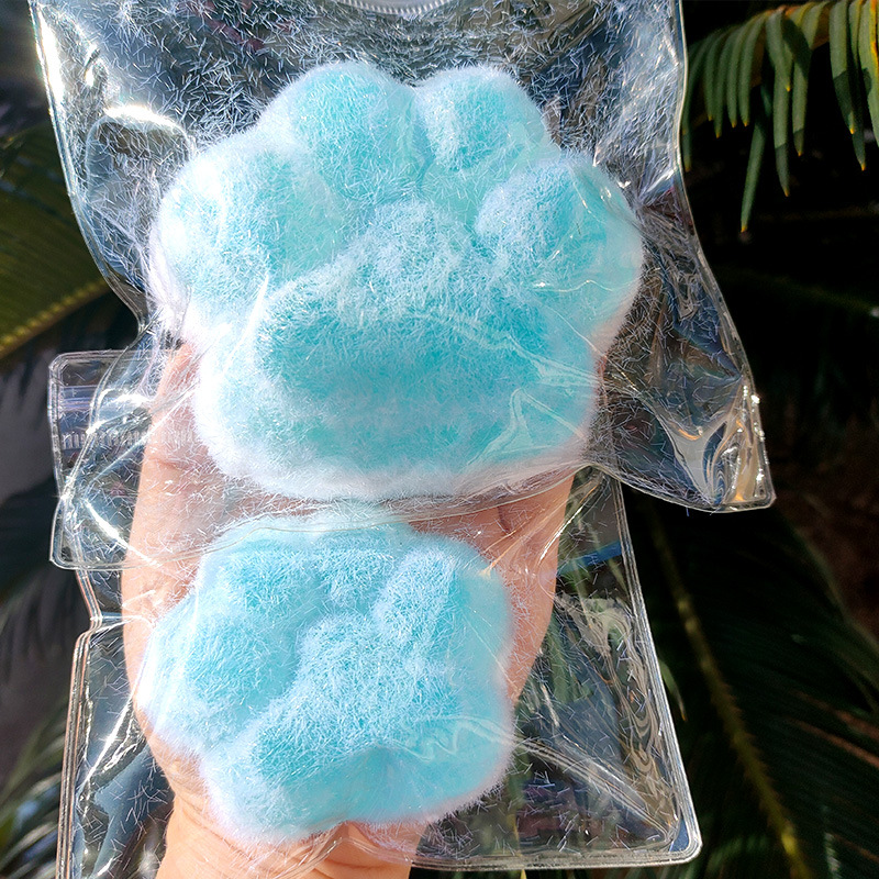 Kawaii Mochi Taba Squish Silicone Giant Plush Sea Blue Cat's Claw Rice Ball Poached Egg Mini Crystal Sea Salt Paw Girl Gift Toys