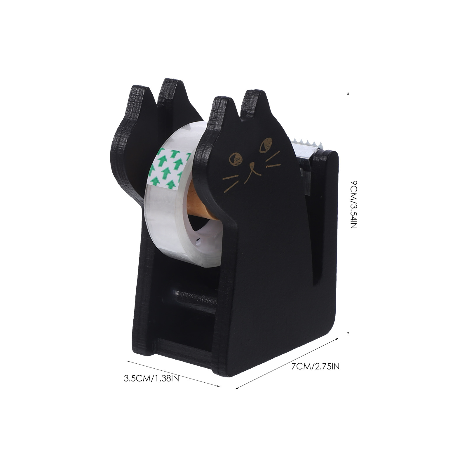 2pcs Adorable Cartoon Animal Dispenser Small Tape Cutter Home Office Washi Tape Holder Desktop Storage Stand Heavy Duty Nonskid