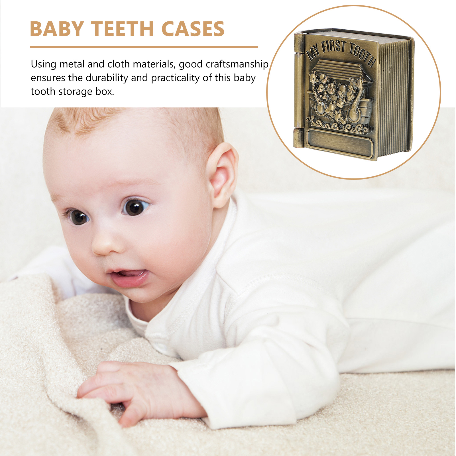 2 Pcs Girl Baby Teeth Storage Box Child Kid Flannel Infant Tooth Savers for Kids