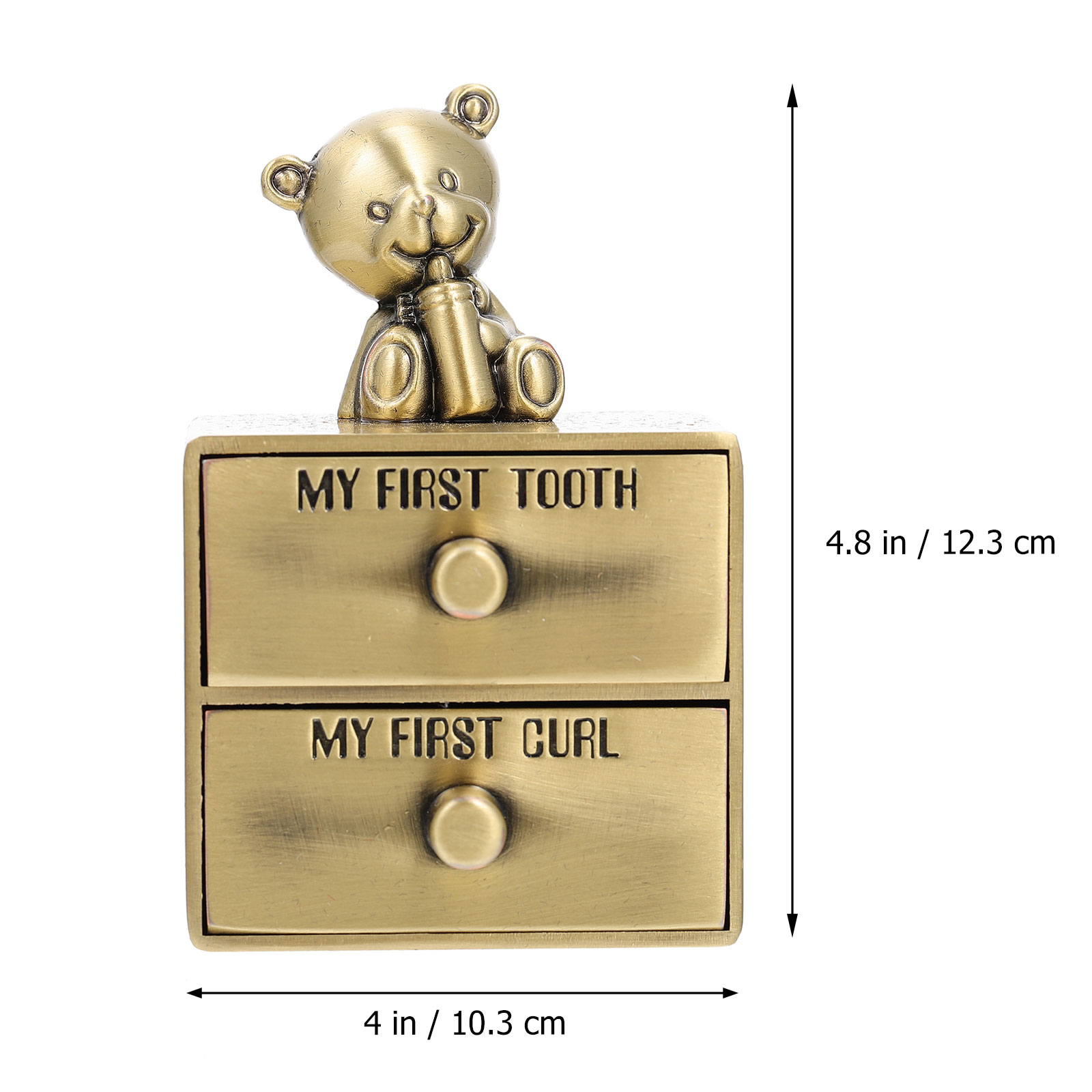 1pc Baby Keepsake Box With Drawers For Hair Teeth Storage Cute Bear Design Infant Teeth Organizer Fetal Hair Box Gift For