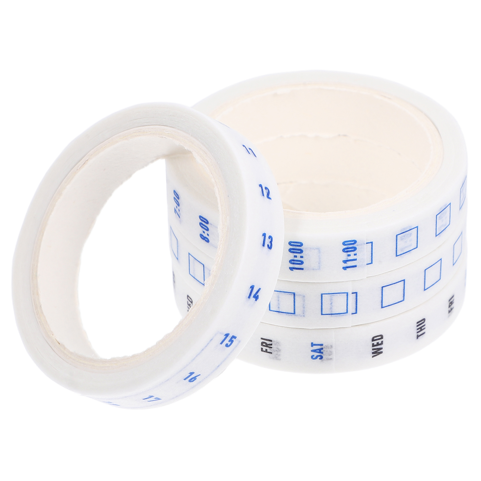 4 Rolls Washi Paper Time Management Tape Decorative Adhesive Planner Supplies Scrapbooking Sticker Journaling Craft Tapes