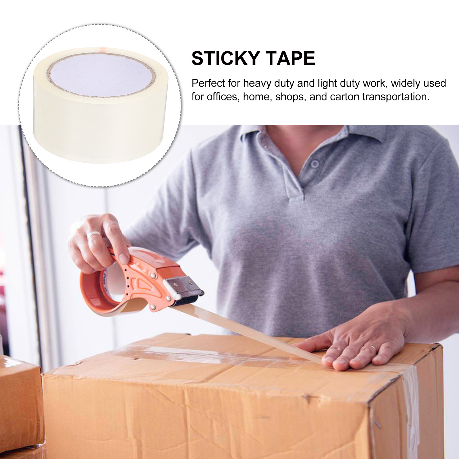 Sealing Tape Oacking Shipping Packing Box Packaging Heavy Duty Bulk for Moving Boxes Pvc Office Glue