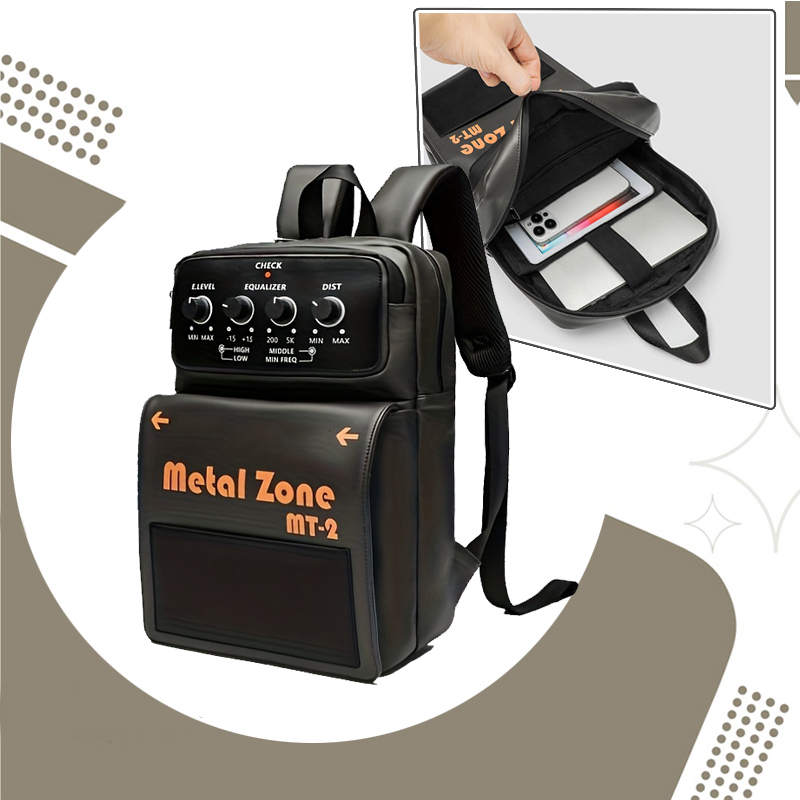 Trending MT-2 Rock Backpack - Durable Large Capacity Men's Rucksack with USB Port & Hidden Pockets Niche Music Lover Essential