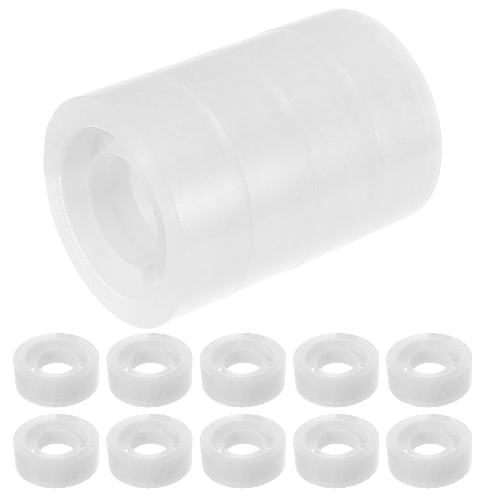 16 Rolls Stationery Tape Office Sticky Clear Invisible Packing Supplies Dispenser