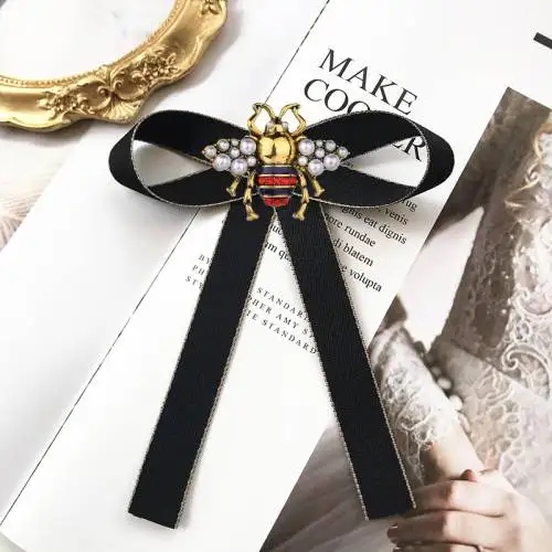 Bow-ties for Women&#039;s Korean British College Style Sweater Collar Flower Girl School Uniform Pins Handmade Ribbon Accessories Bow