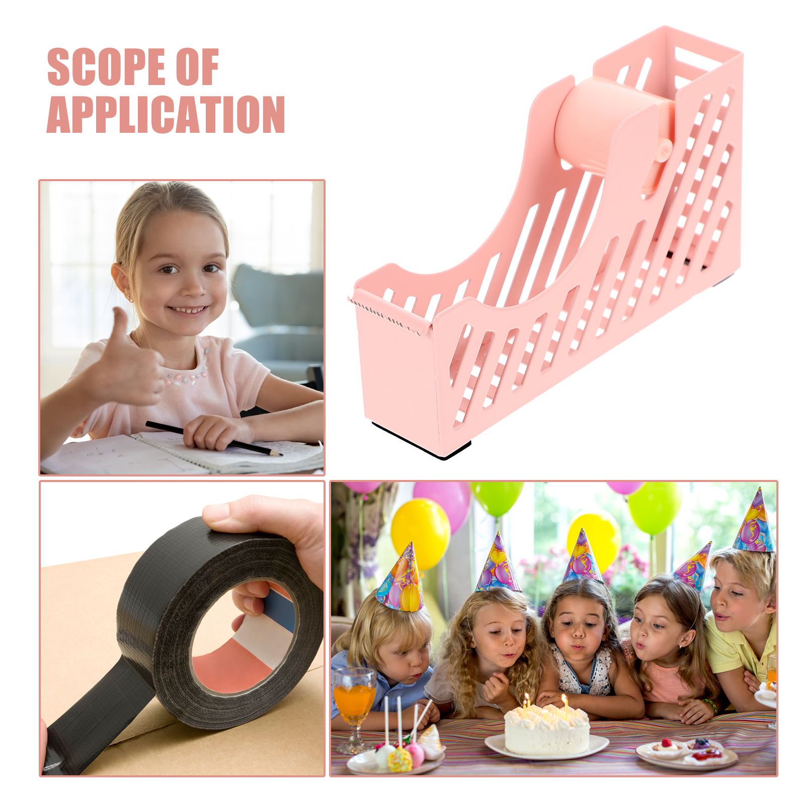 Adorable Iron Dispenser for Office Multi-Functional Smooth Edges Sturdy Desk Organizer Student