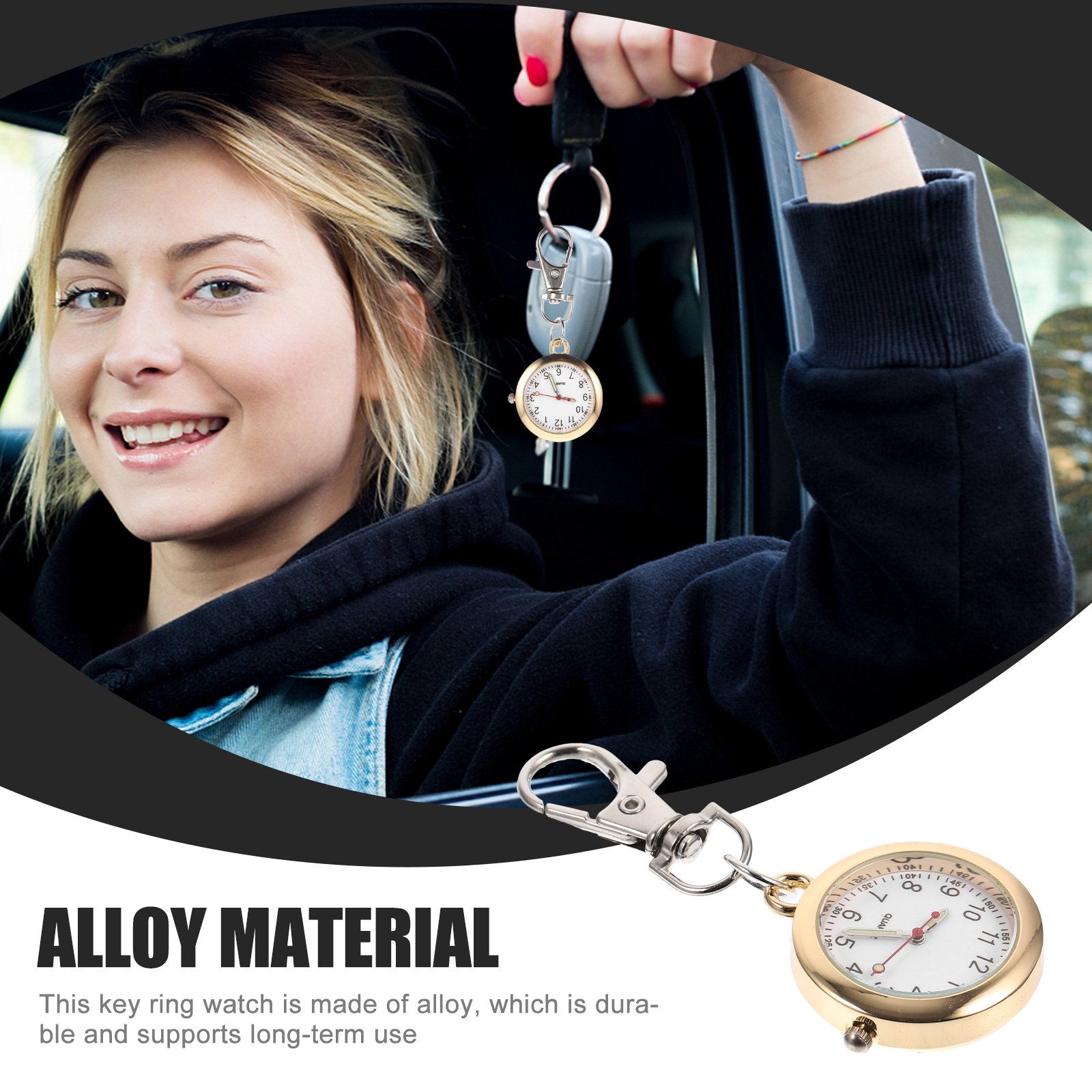 2024 New Keychain For Kids Students Hanging Gift School Children&#039;S Day Timing Clip On Pocket Watch Nursing Watch Backpack