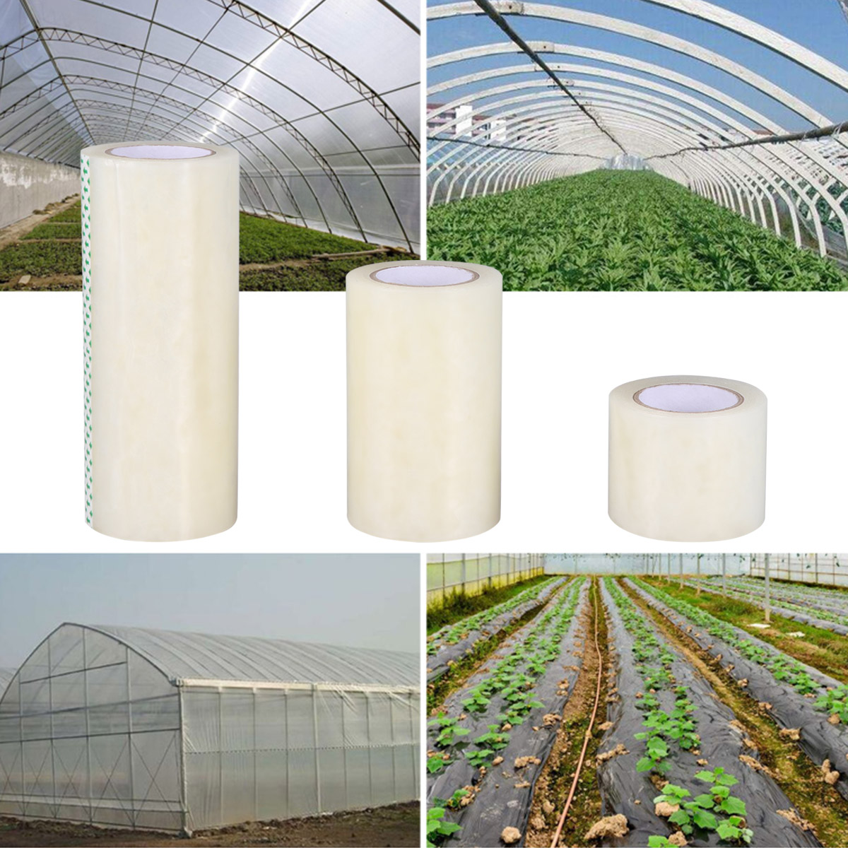 3pcs 3 Rolls Greenhouse Repair Tape Cold Resistant Film Adhesive Transparent 10Cmx10M 15Cmx10M 20Cmx10M Sealing Holes Tears