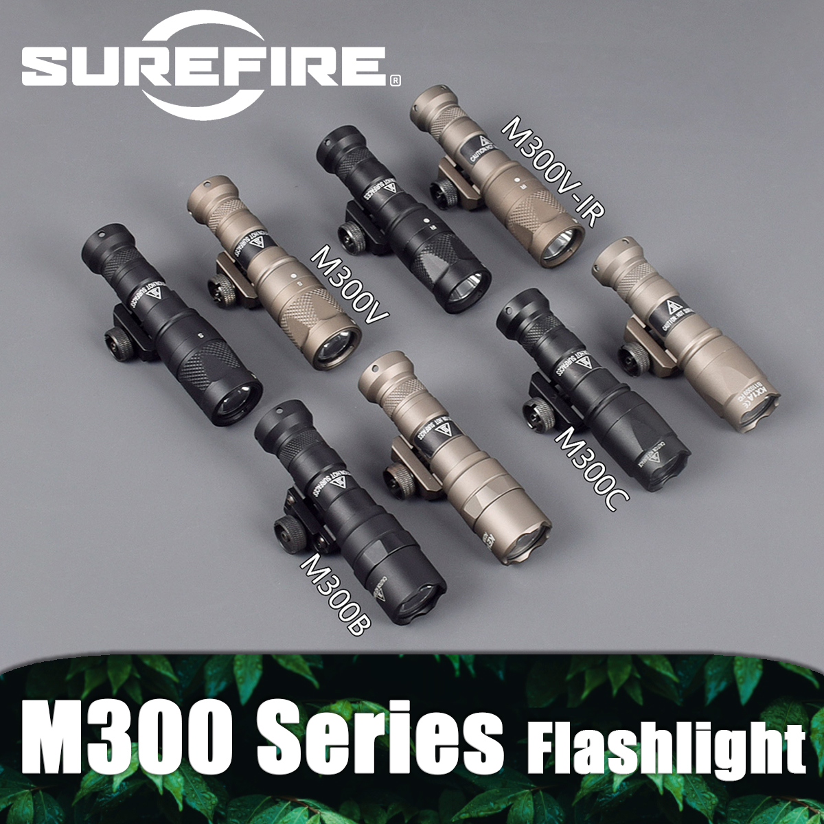 Airsoft Surefire M300 Series Flashlight Upgrad M300V M300V-IR Weapon Gun Strobe LED Light 20mm Rail Hunting Rifle M300C Torch