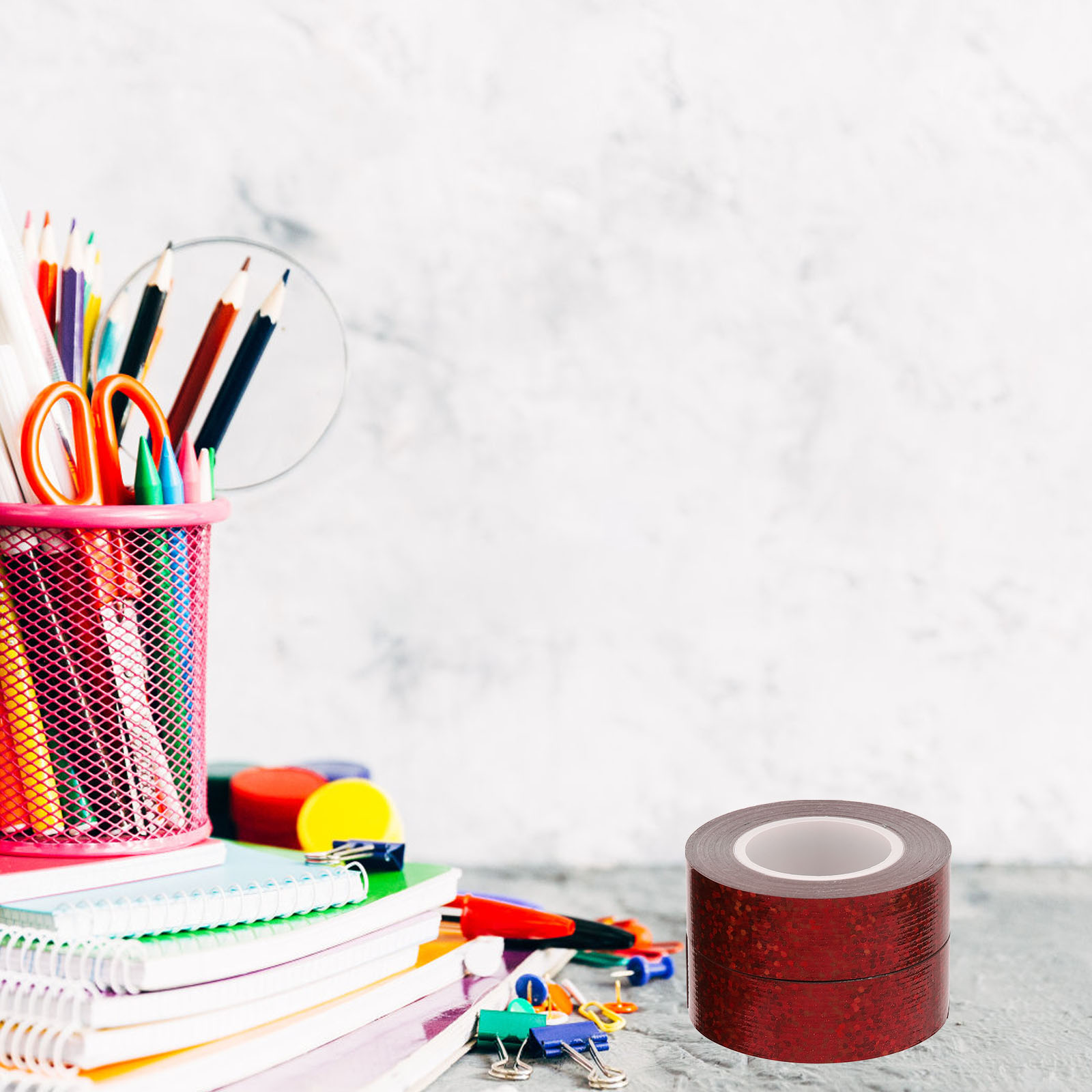 2 Rolls Glitter Effect Duct Heavy Duty Colorful Strong Adhesive Fabric Carpet Tape For s Repair Sealing -Function