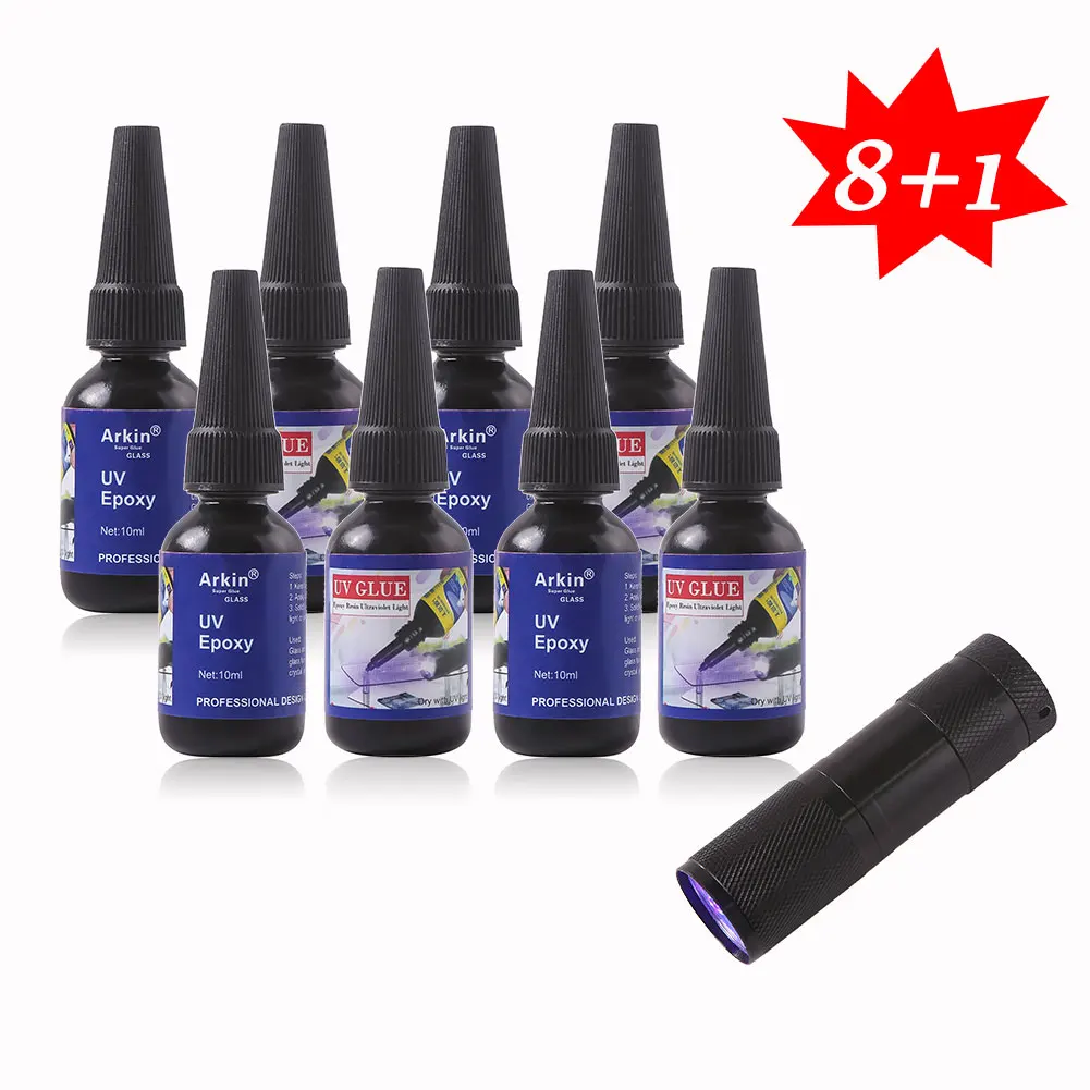 Waterproof UV Glue Fishing Cure Light Second Instant Crystal Adhesive Plastic Craft Metal Glass Acrylic Super Strong Sealant Fix