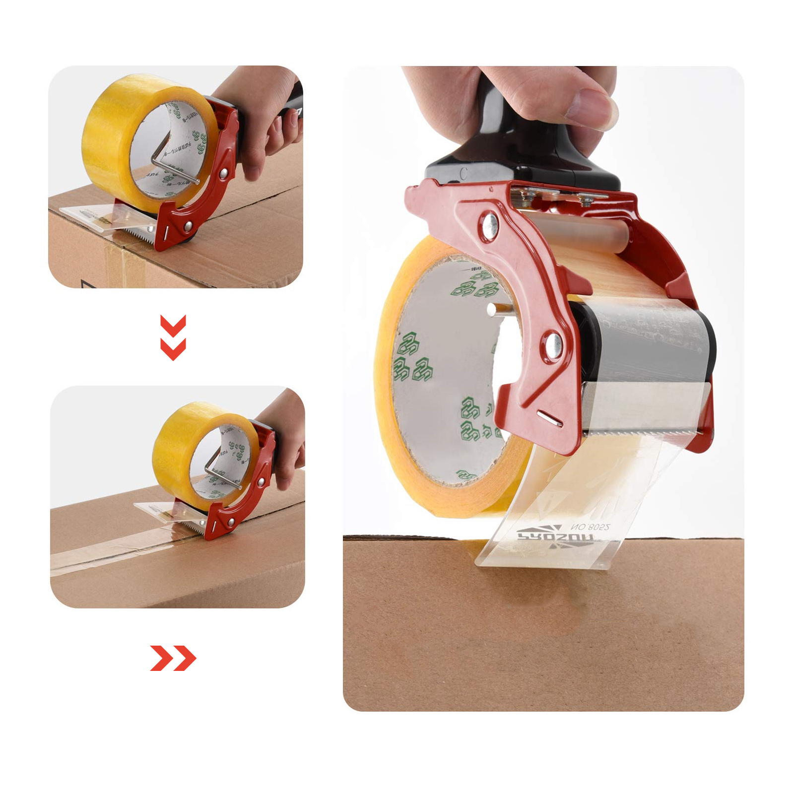 Metal Box Sealer Adhesive Tape Machine Cutter Package Dispenser Automatic Roller Packing Handheld Device Tapehouder