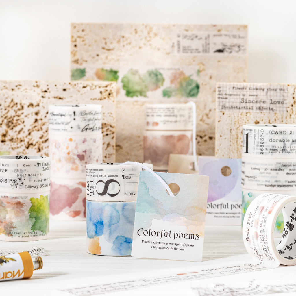 Journamm 2roll/pack 30mm/20mm*2m Washi Paper Tapes DIY Scrapbooking Decor Photo Album Collage Stationery Aesthetics Tapes