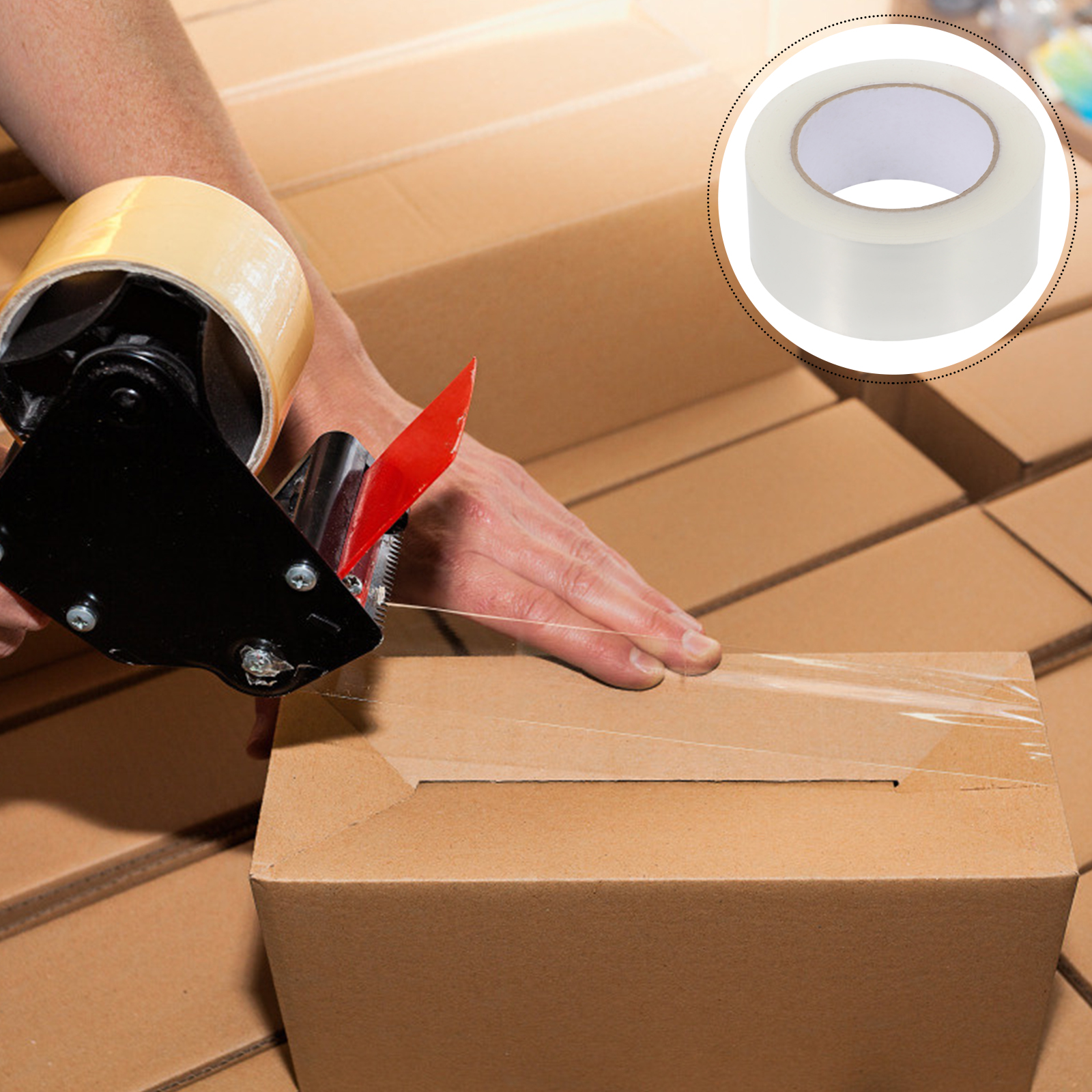 1 Roll High Viscosity Silent Transparent Sealing Low Noise Packaging Tape For Box Diy Sealing Strong Adhesive Simple Clear Tape