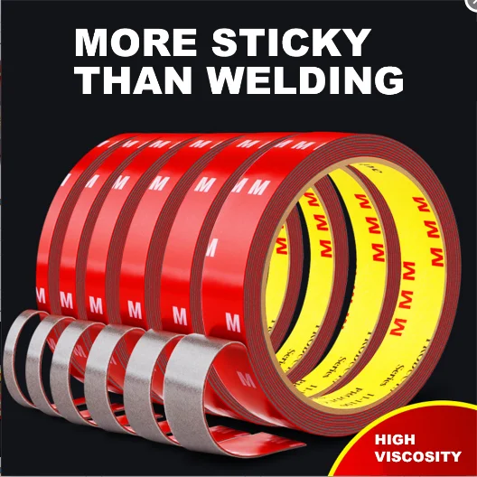 300CM 3pcs/set Double Sided Tape Waterproof Acrylic Foam Double-sided Adhesive Tape Heavy Strong Mounting Tape Traceless Sticker