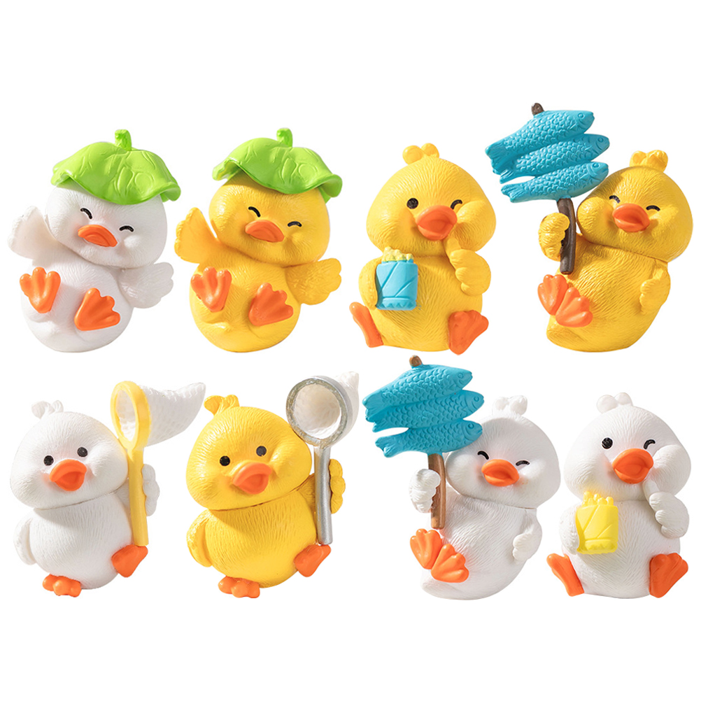 8 Pcs Cake Bulk Ornaments Small to Hide Resin Animal Garden Landscape Decoration