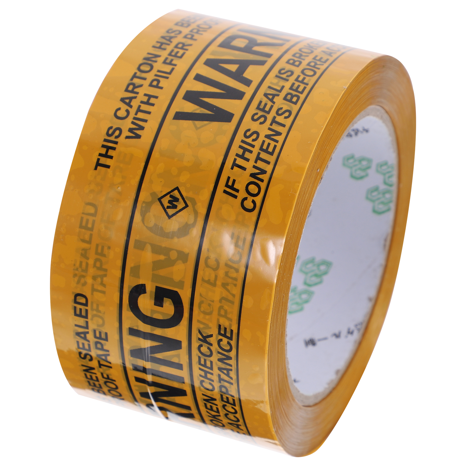Warning Packing OPP Yellow Waterproof Sealing Tape for Boxes Packages Decorative Shipping Tape Roll Goods Packaging
