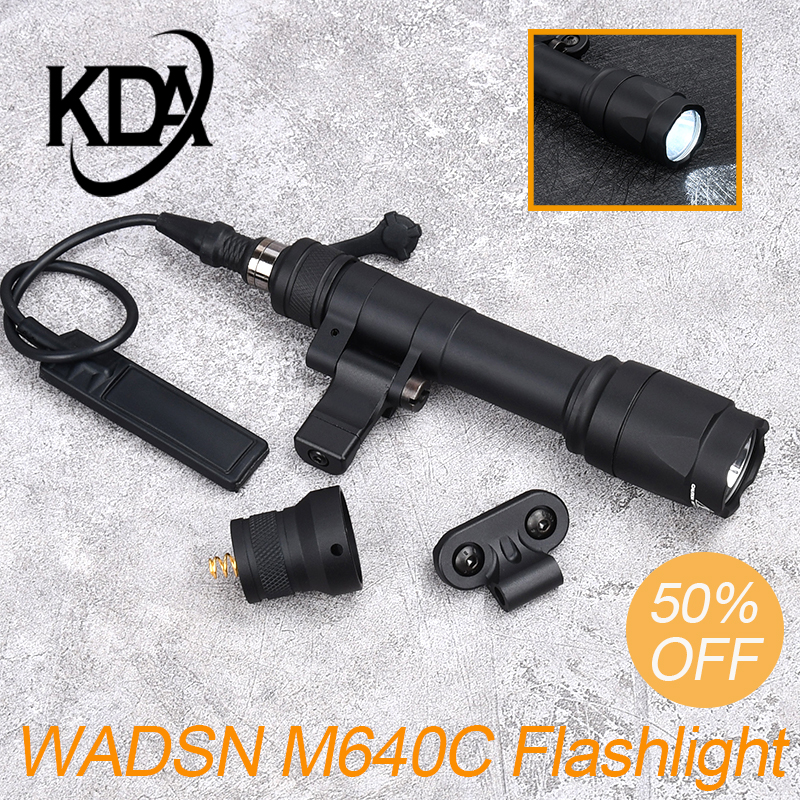 WADSN Airsoft M640 M640C Flashlight Strobe Scout Light Constant Function Hunting White Light Fit 20mm/Keymod/M-lok Accessory