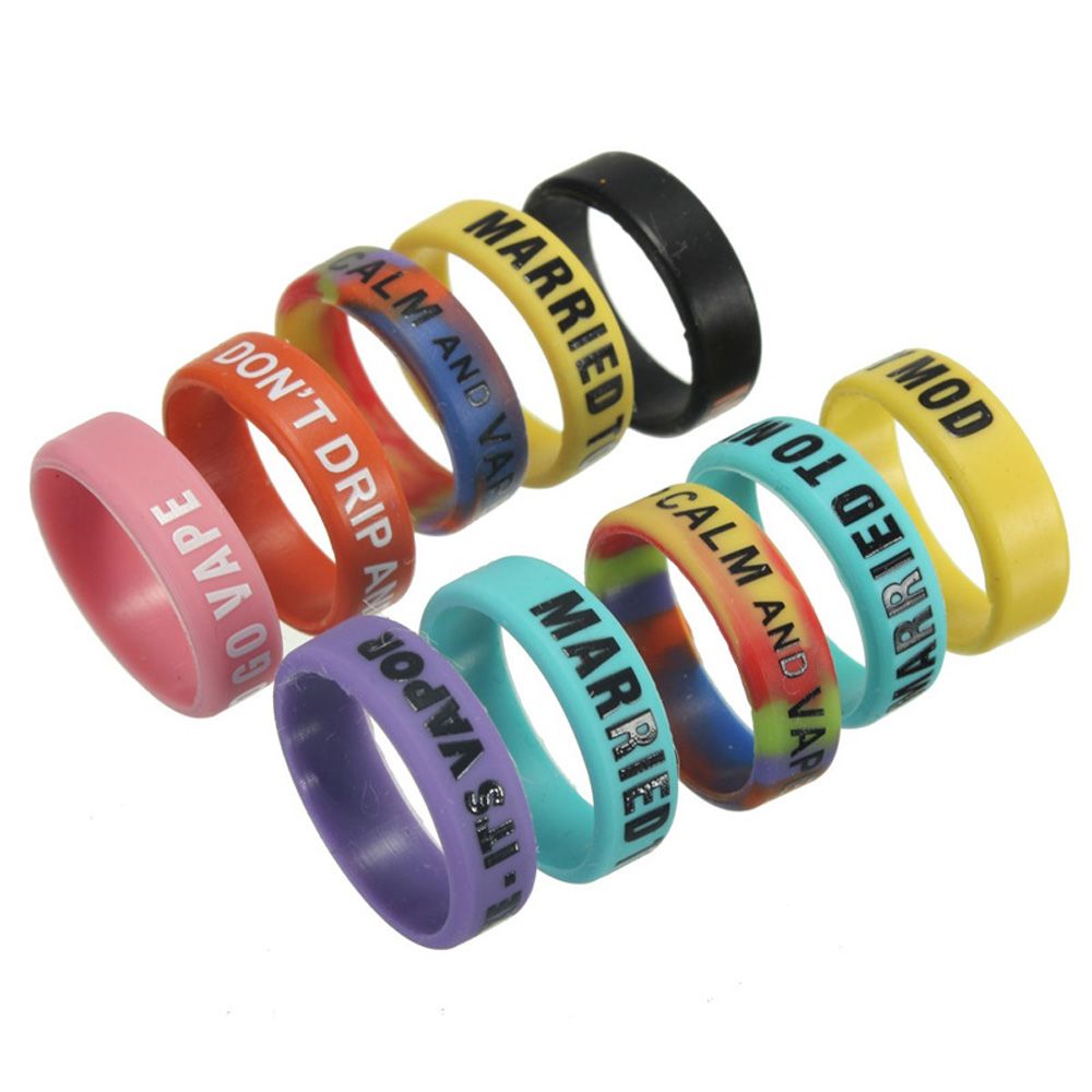 New 10Pcs/Pack Vapor Rubber Silicone Anti Slip Ring Band Mechanical Mods for RBA RDA Tank