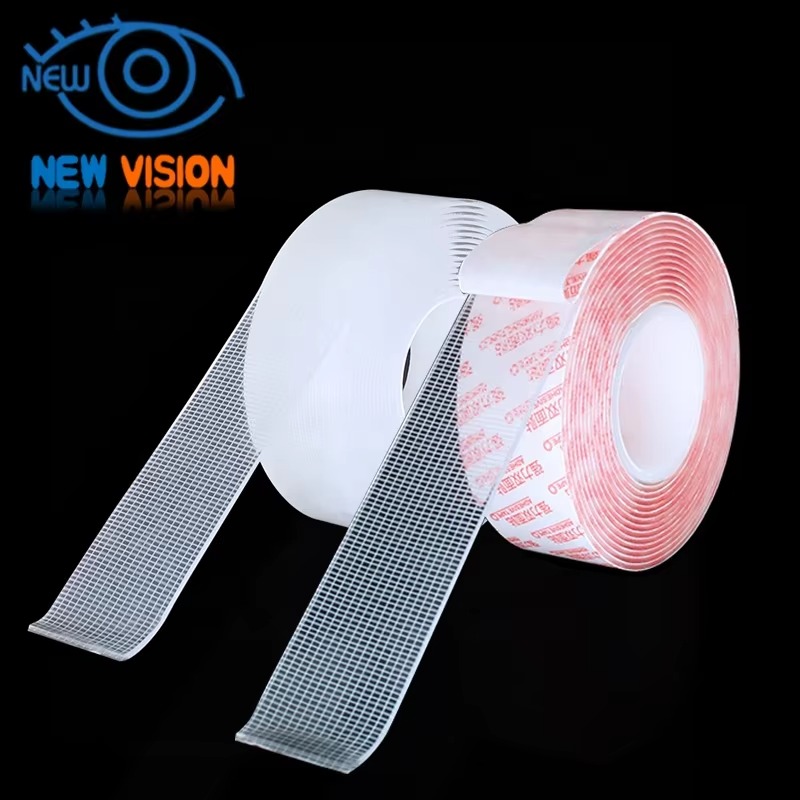 New Upgrade Nano Double Sided Adhesive Tape, 1mm Thick Upgraded Version with Grid, Multipurpose Waterproof No-Trace Tapes
