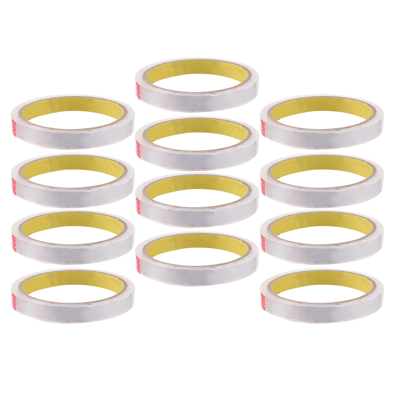 12 Pcs Sealing Packing Tape Roll Tape 1 2cm Width Supermarket Packing Strong Adhesion Material Bag Fruit Vegetable