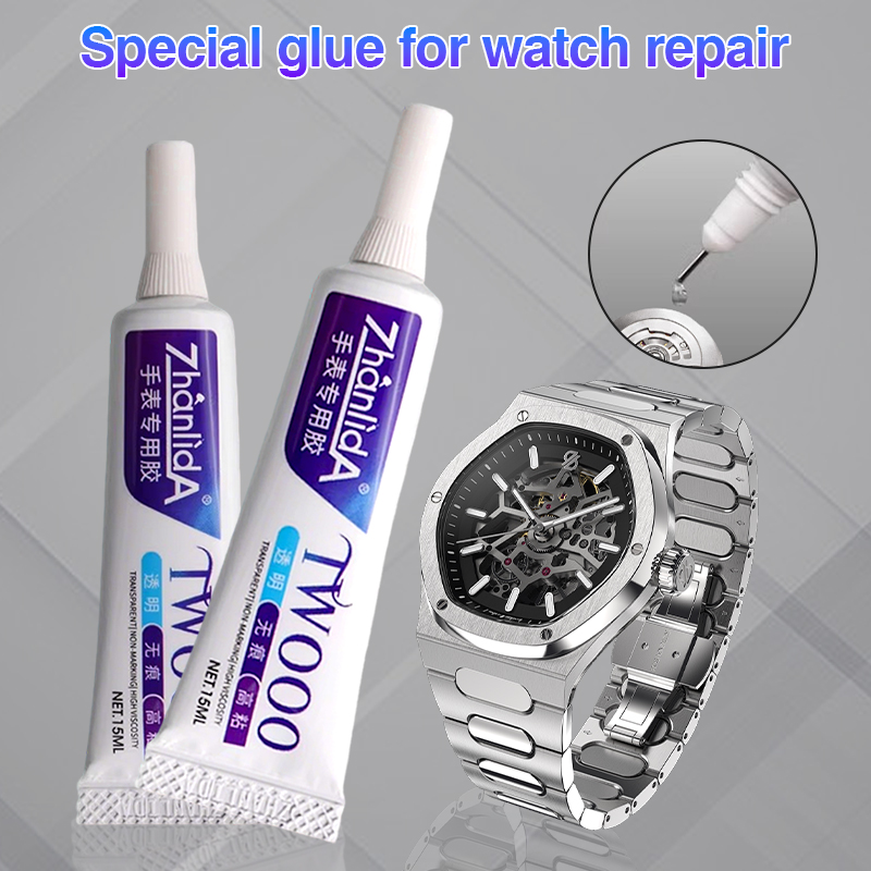 15ML Transparent Watch Glue Soft With Dispensing Needle Repair Smartwatch Bonding Metal Glass DIY Sticky Drill Glue Pen Adhesive