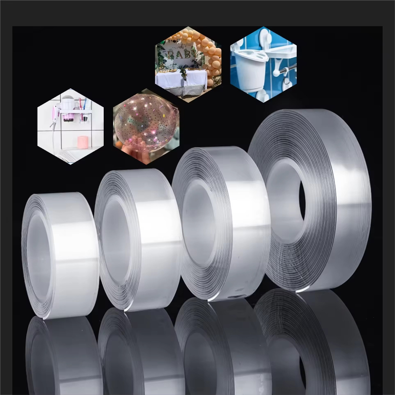 Double Sided Nano Tape Transparent Anti-mold Waterproof Acrylic Tape Reusable Cleanable Adhesive Tapes Kitchen Bathroom Supplies