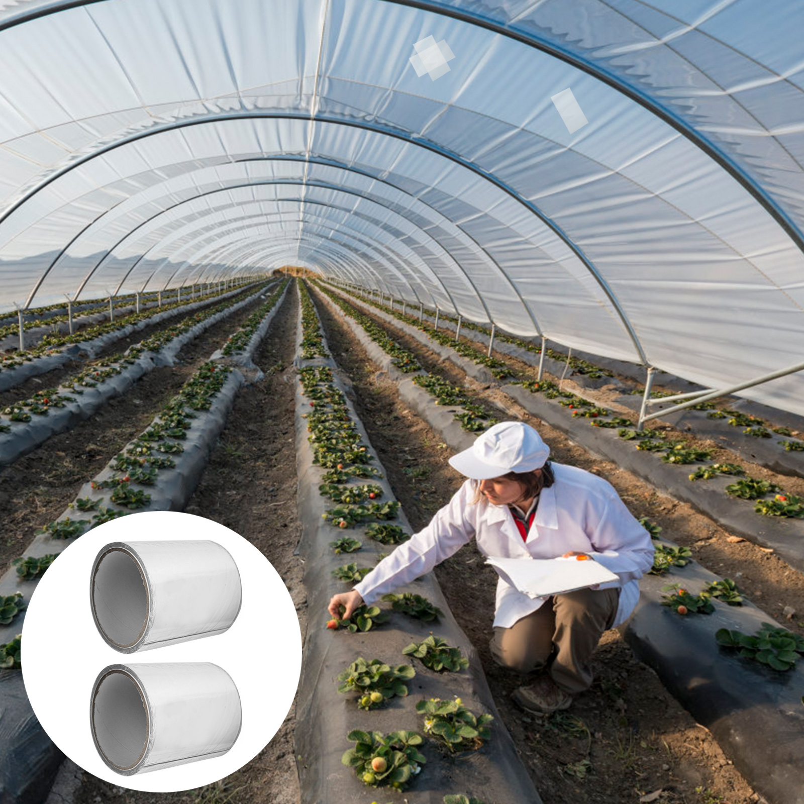 1 Roll Repair Tape Greenhouse Film Waterproof Repair Tape for Plant Protective Cover Cracks Air Leak Sealing Plastic Film