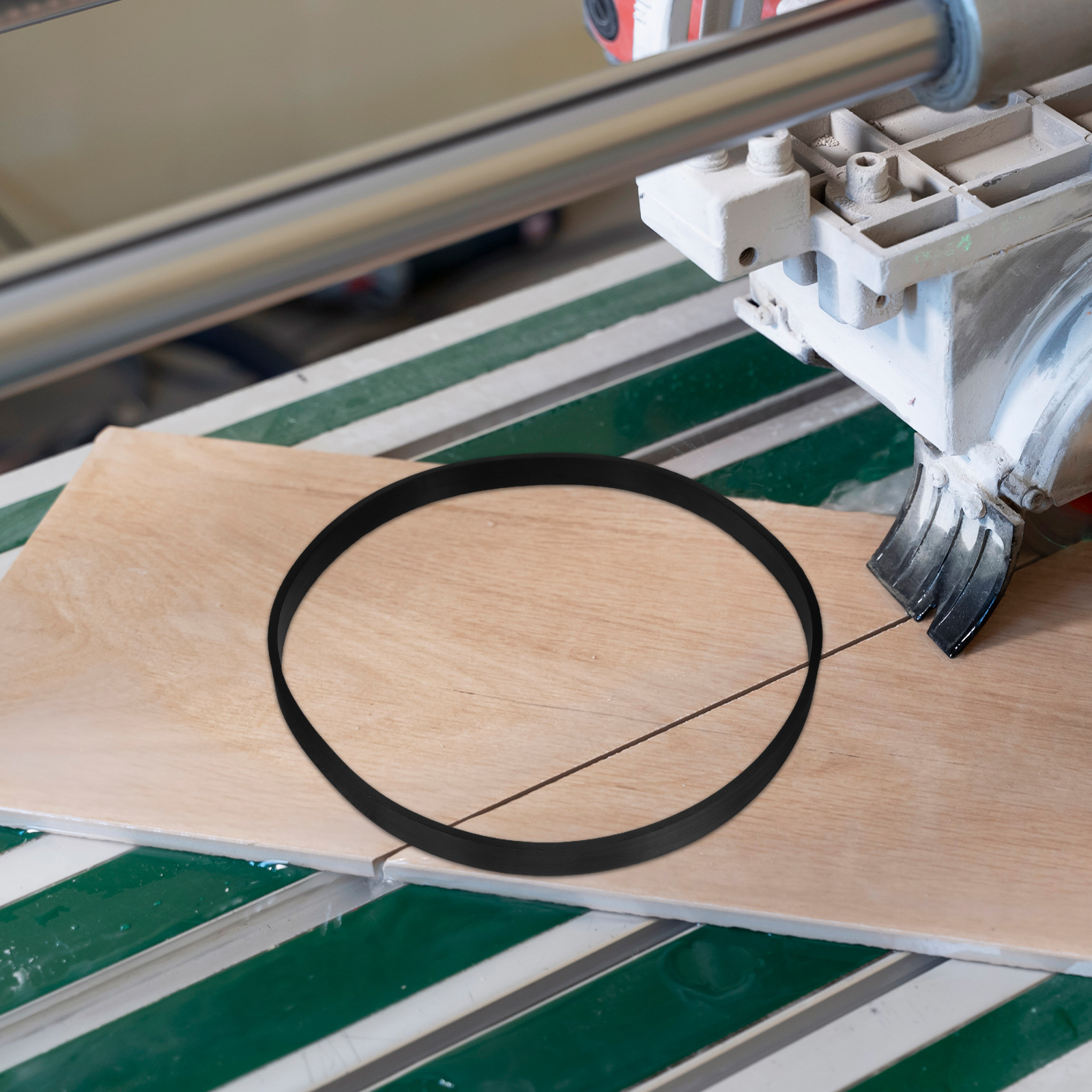 2Pcs Band Woodworking Spare Parts Rubber Belt Noise Reduction Saw Chain Repair Band Saw Tie Ring Replacement Machine Belts