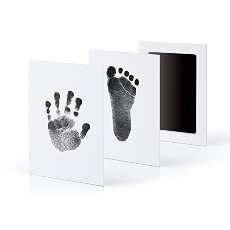 Safe Non-toxic Baby Footprints Handprint No Touch Skin Inkless Ink Pads Kits for 0-6 months Newborn Pet Dog Paw Prints Souvenir
