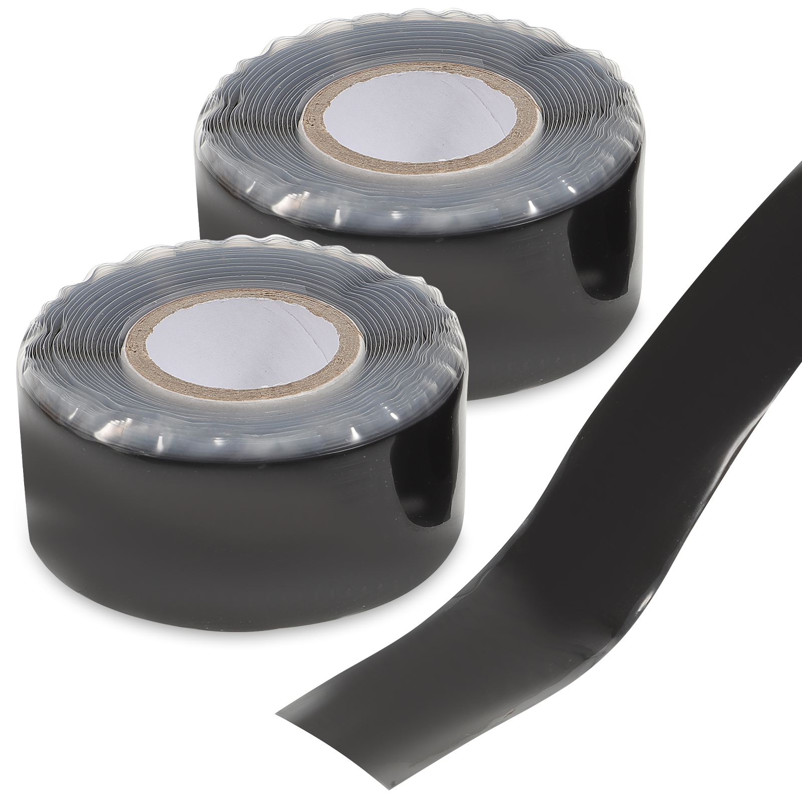 2 Pcs Water Pipe Leak Repair Tape Waterproof and Hose Double Sealing Black Sticker