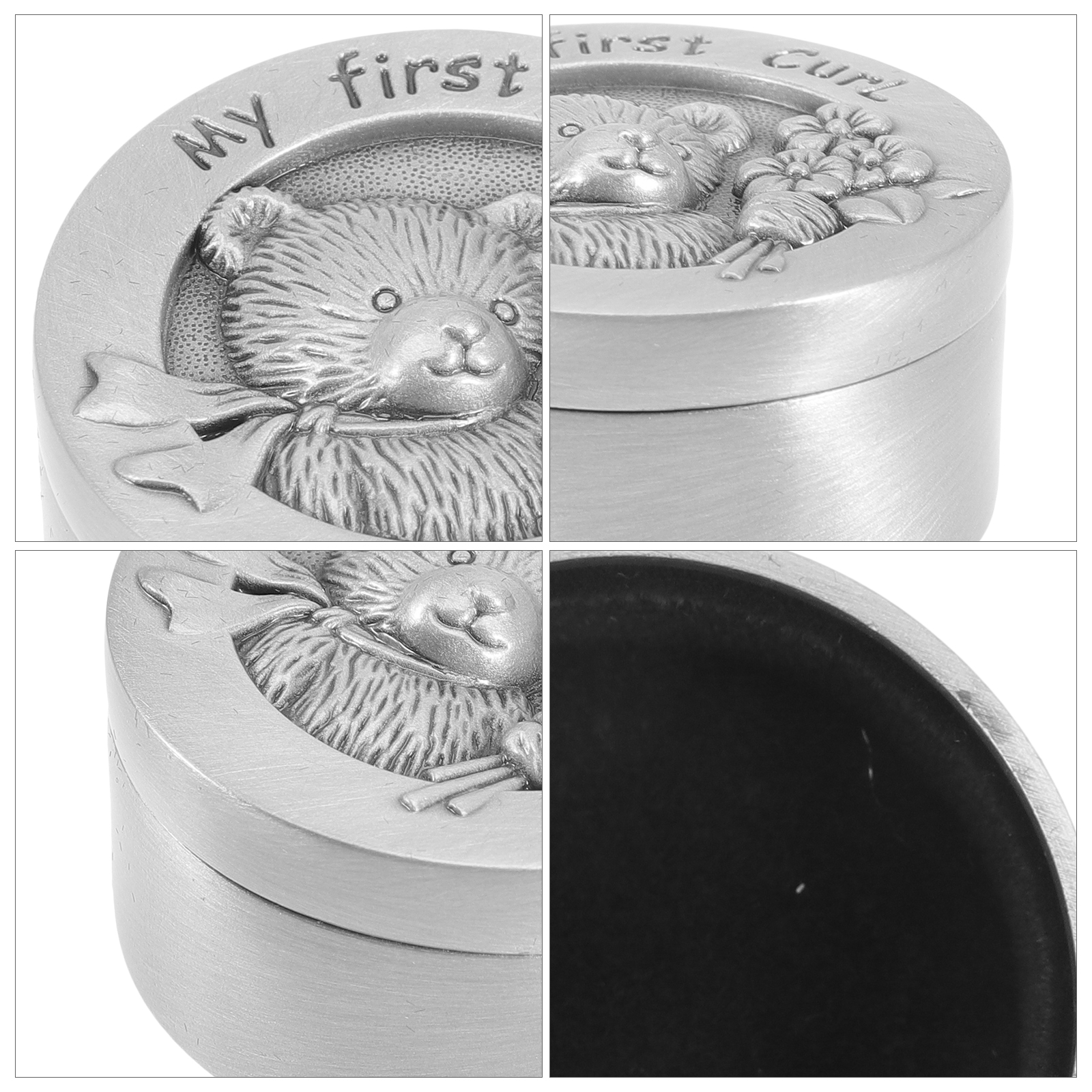 Fetal Hair Keepsake Box Memory Storage Container Metal for Infant Hair Keepsake Infant Gift