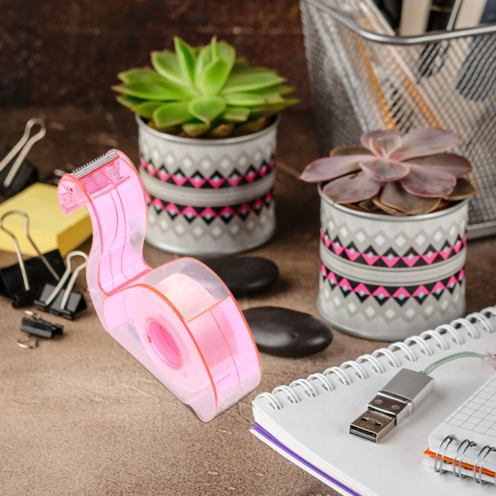 2pcs Tape Dispenser Desktop Small Office Supplies Desk Tabletop Household Organizer Lightweight Storage