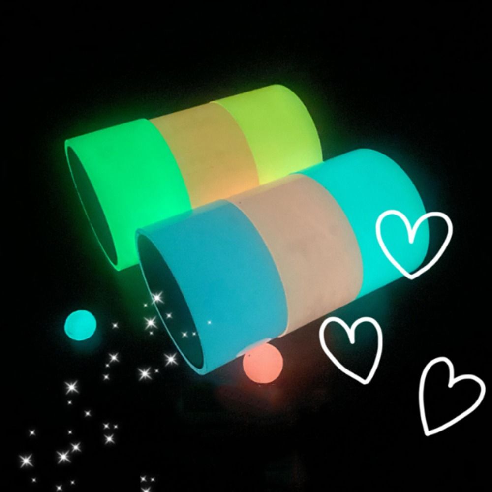 6Pcs Glow in Dark Luminous Sticky Ball Rolling Tapes Colorful Random Color Sticky Ball Glue Toy Adhesive Safety