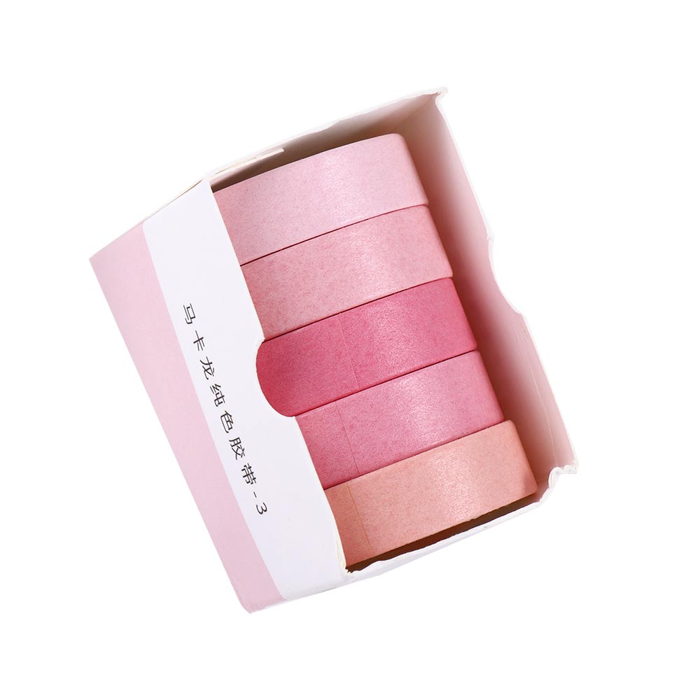 Decoration Office Supply Students Stationery Solid Color Decorative Tape Tape Set Masking Tape Scrapbooking Adhesive Tape