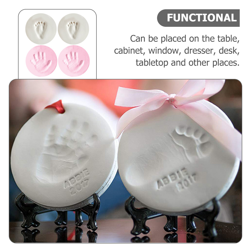 4pcs H print Footprint Ink Pad DIY Maker Newborn H print Keepsake Newborn Kids Memory Gift Safe Material Decor