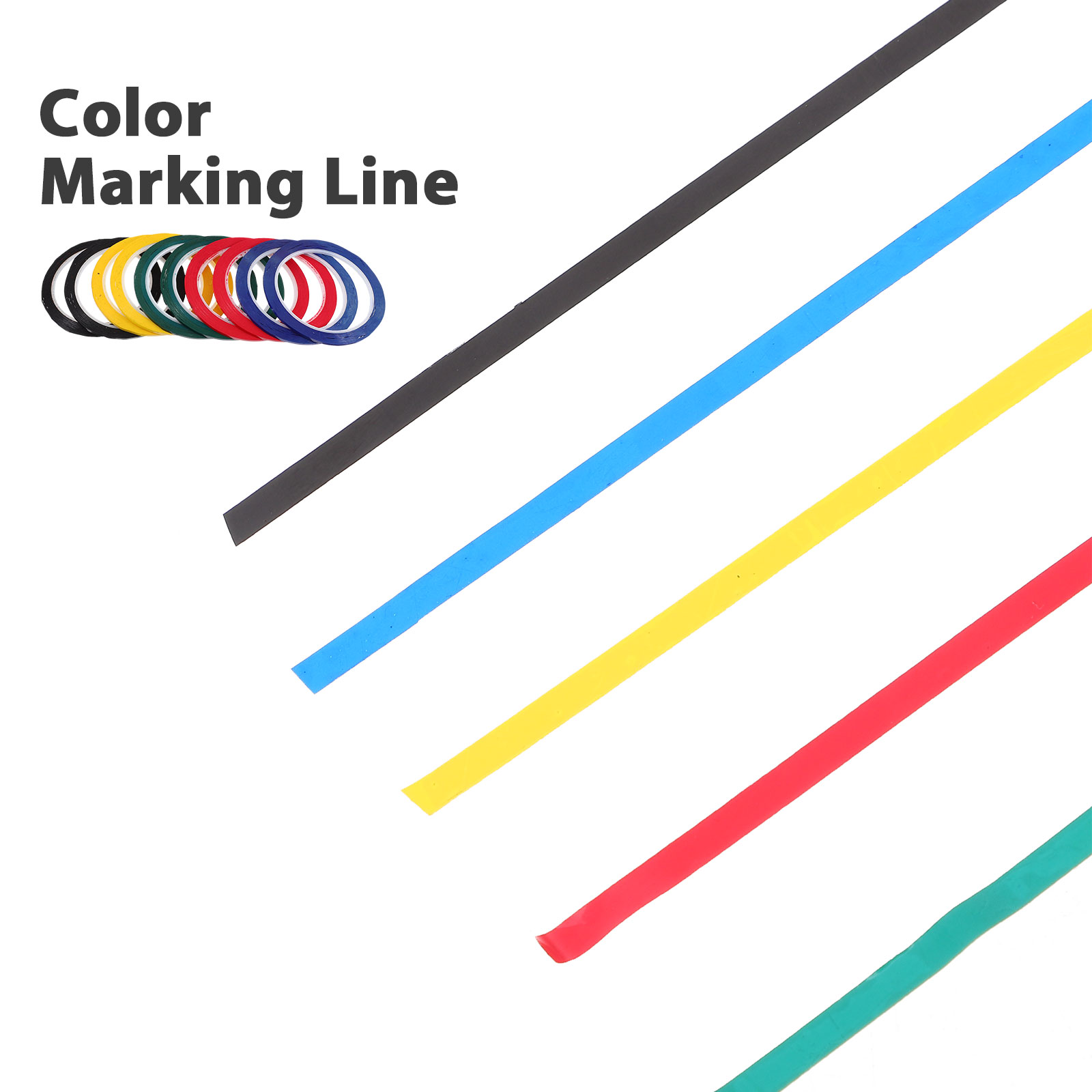 10pcs 5S Desktop Positioning Tape 3mm x 50M Desktop Logo Tape Whiteboard Scribe Seamless Warning Tape Marking Line Each 2pcs