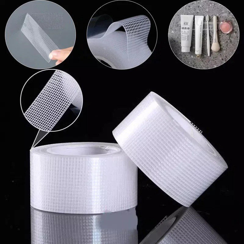 1PC Reusable Traceless Strong Sticky Adhesive New Mesh Nano Tape, Washable Clear Mounting For Paste Items In Home Office Car