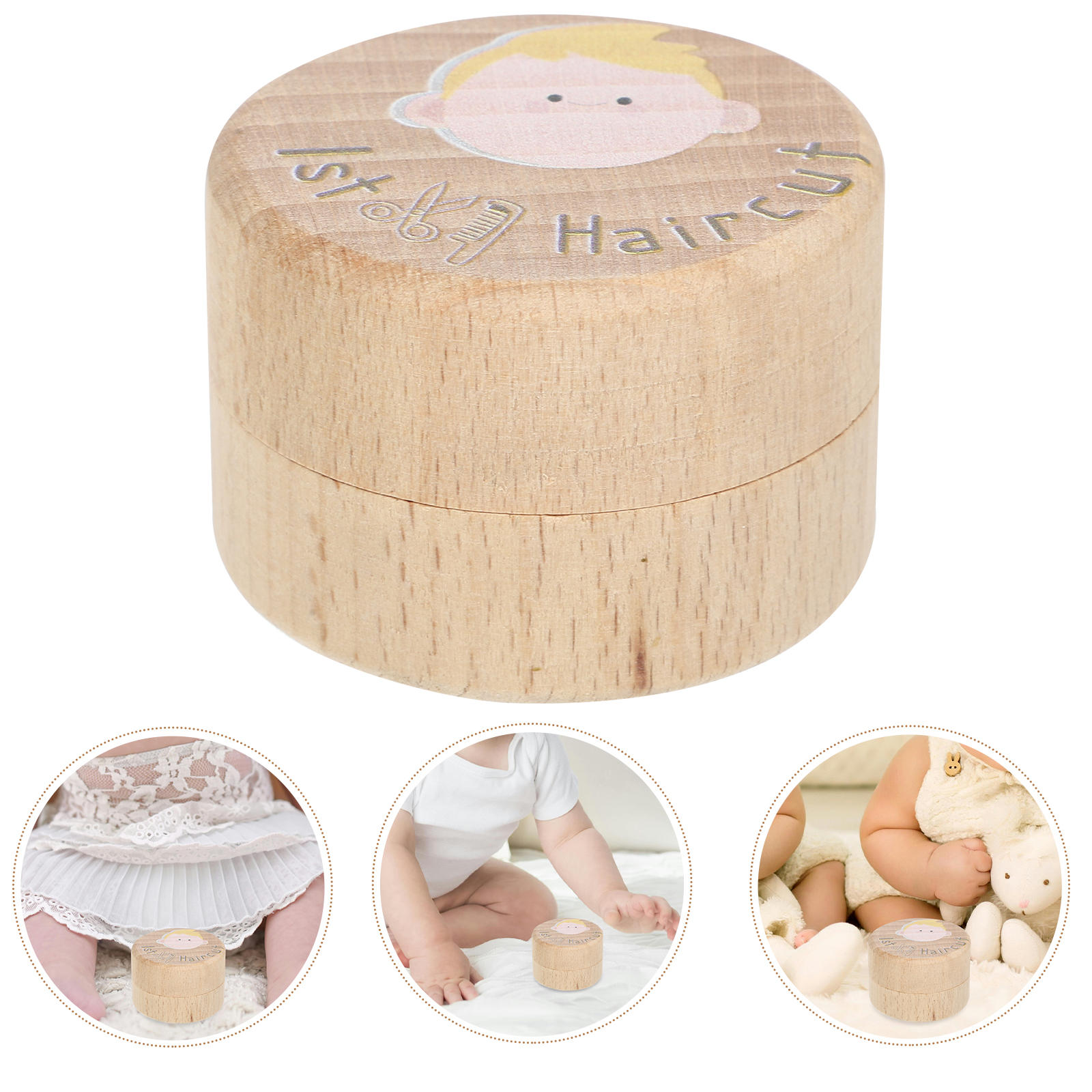 Lanugo Memorial Box My First Haircut Keepsake Holder for  Memory Storage &#039;s Boys Keepsakes Holders