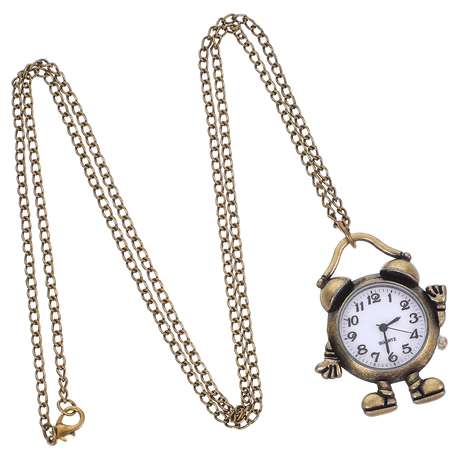 Retro Hanging Watch Quartz Pocket Alloy Chain Mechanical Clear Dial Fashion Pendant Timing GiftVintage Wall Clock Accessories