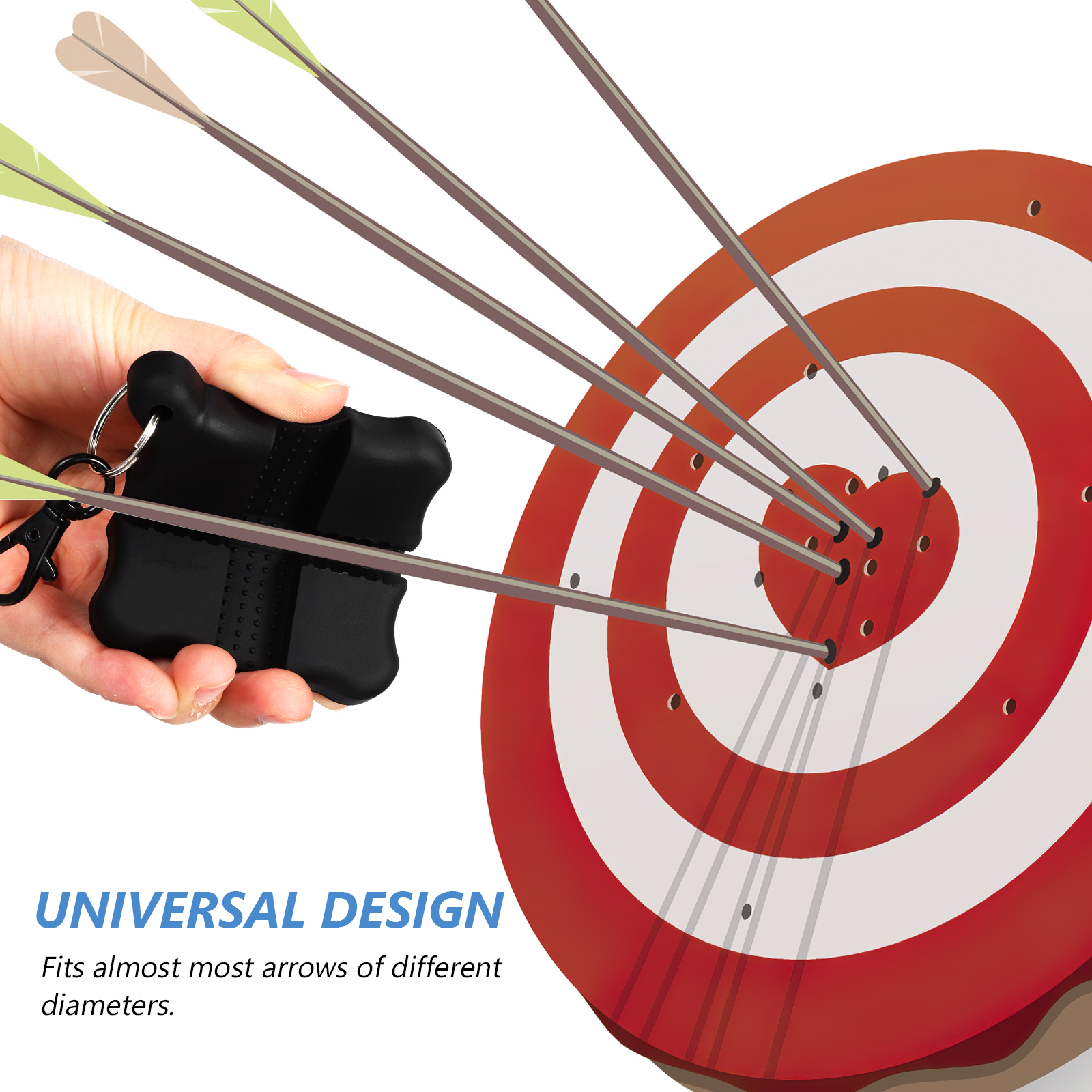 2 pcs Silicone Pullers Cross Card Slot Anti-Slip High Friction Universal Fit Easy Arrow Removal No Hand Injury Daily Training