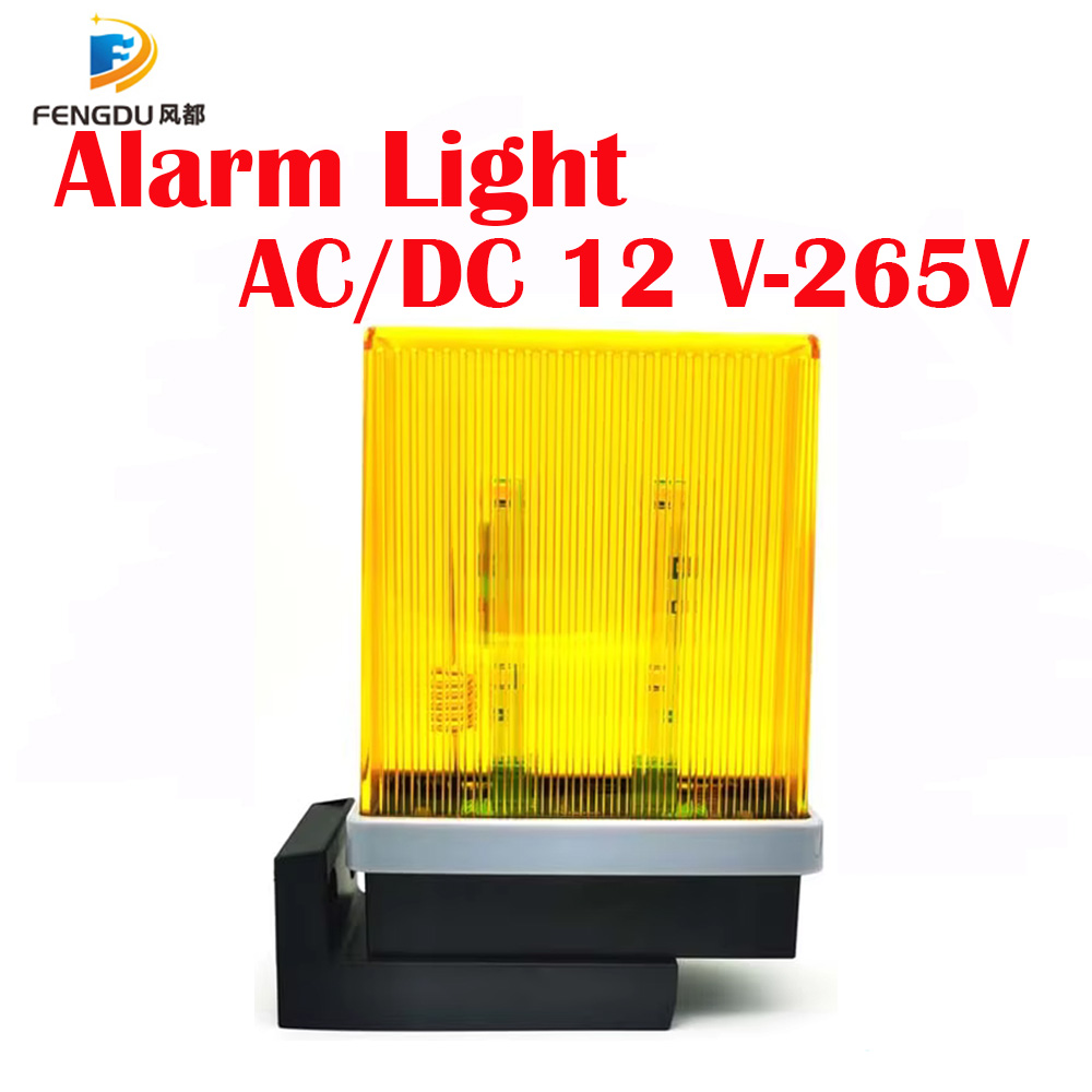 12V-265V Security Protection Warning Indicator Light Flashing Alarm For Swing Sliding Gate Opener
