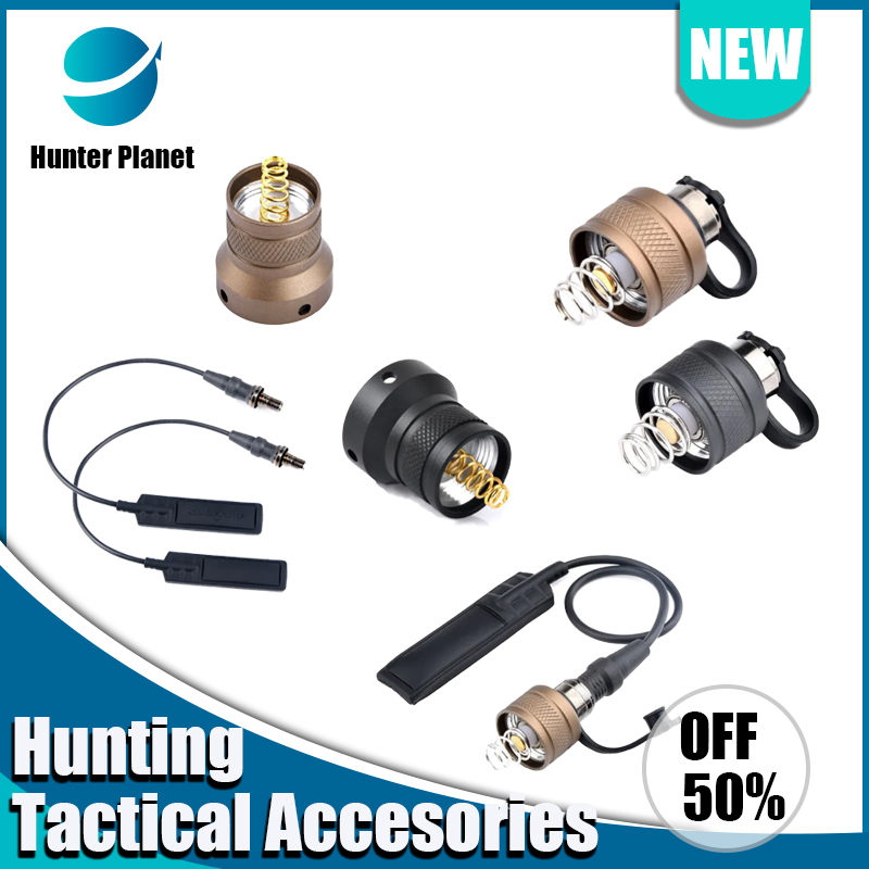 hunting tactical accesories WADSN Surefir Flashlight Pressure Switch Tail Cap for Airsoft M600 M300 PLHV2 Weapon Accessories