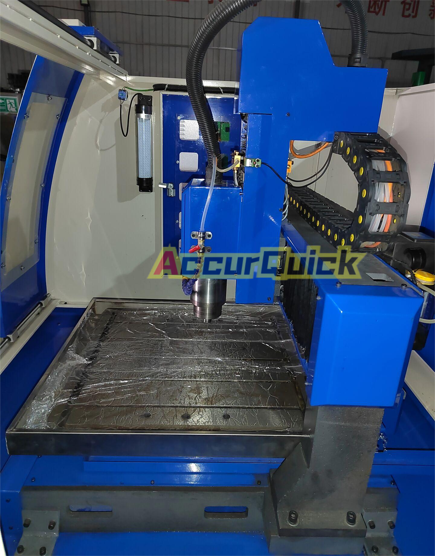 Enclosed 3 Axis CNC Milling Engraving 6060 Metal CNC Router Machine with Separately Control Cabinet