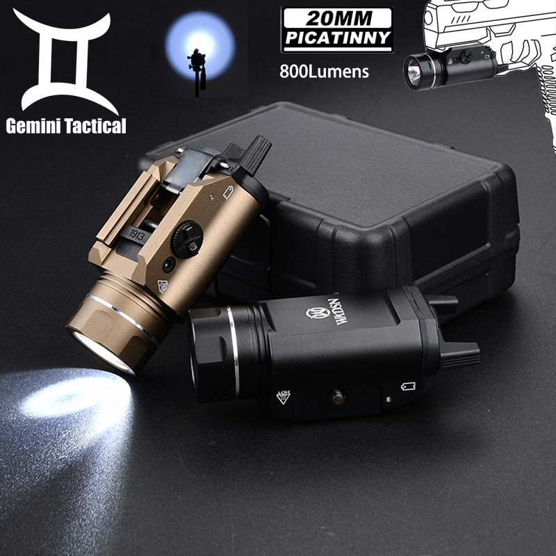 Wadsn T HL Hanging Light Strobe 800Lumens Powerful Scout Lamp Metal Hunting Flashlight Pisto Spotlight X300 X400 G17 18 19