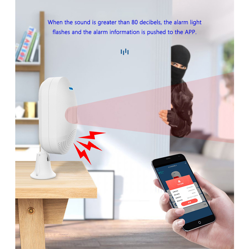 Wifi Independent Infrared Detection Alarm Tuya Intelligent Wireless Human Body Detector Built-in Speaker Battery/USB Power