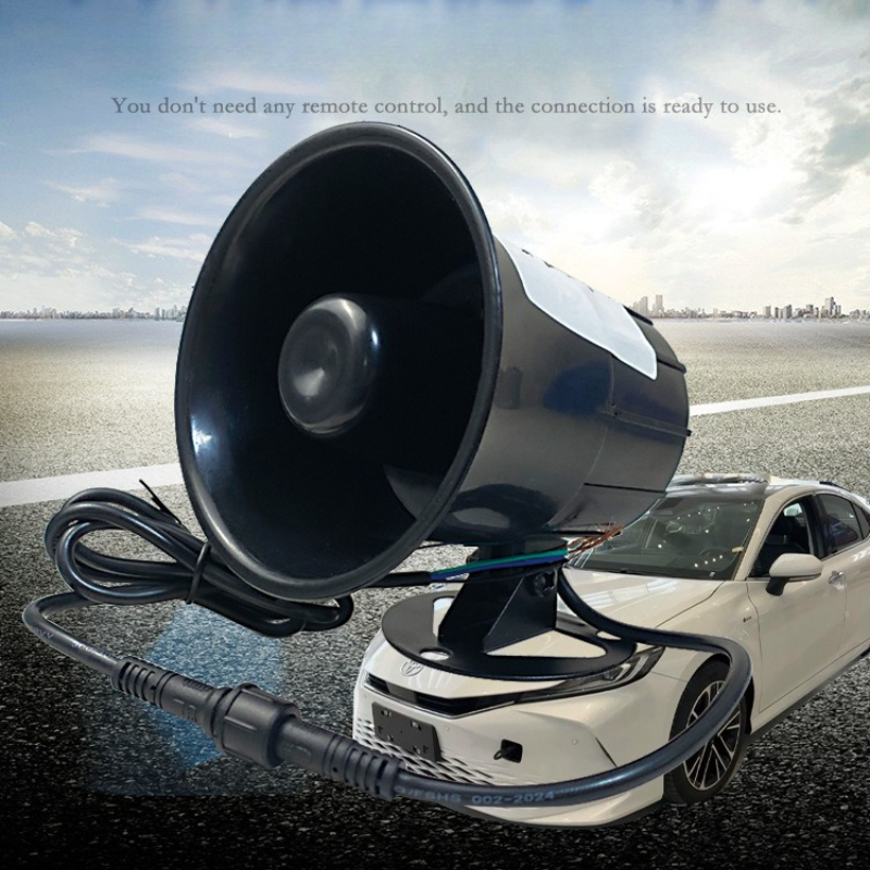 12V Security Alarm Car Voice Prompt Horn 120dB Loud Frog Sound Horn for Vehicle Suitable for Car Lock Safety Warning