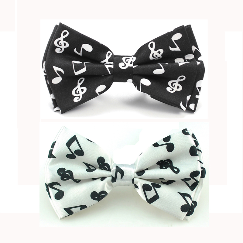 Musical Note Bow Tie For Men Unisex Tuxedo Party Tie Butterfly Cravat Formal Dress Gift Wedding Shirts Cravat Business Fashion
